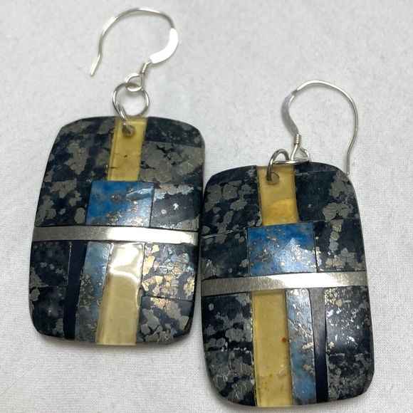 earrings vintage handmade New Mexico hanging - Picture 1 of 7